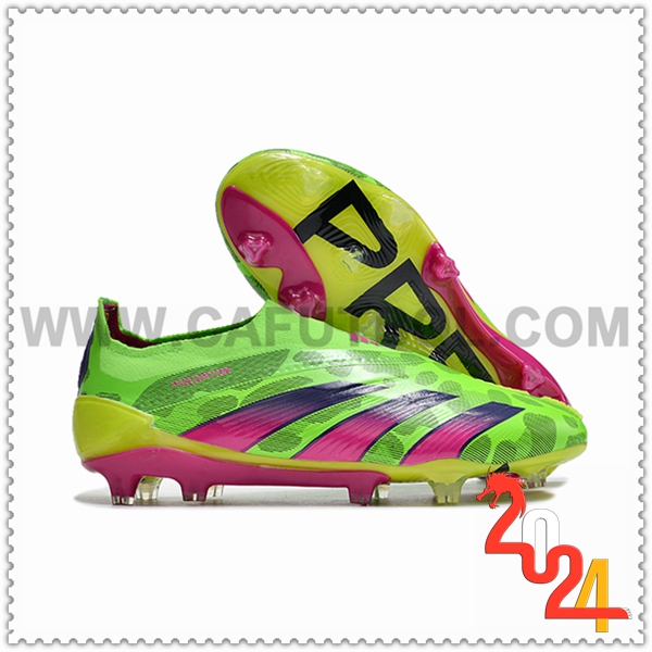 Adidas Botas De Fútbol PREDATOR ELITE LACELESS BOOTS FG Verde/Violeta