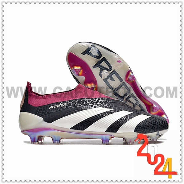 Adidas Botas De Fútbol PREDATOR ELITE LACELESS BOOTS FG Blanco/Negro/Violeta