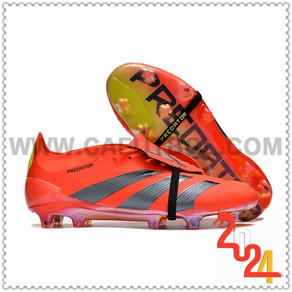 Adidas Botas De Fútbol Predator Elite Tongue FG Gris/Naranja