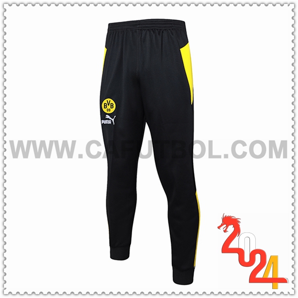 Pantalones Entrenamiento Dortmund Negro/Amarillo 2024 2025