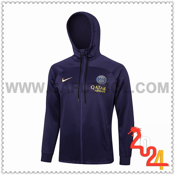 Chaqueta Con Capucha PSG Violeta 2024 2025