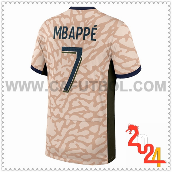 Camiseta Futbol PSG MBAPPÉ #7 Cuarto 2023 2024