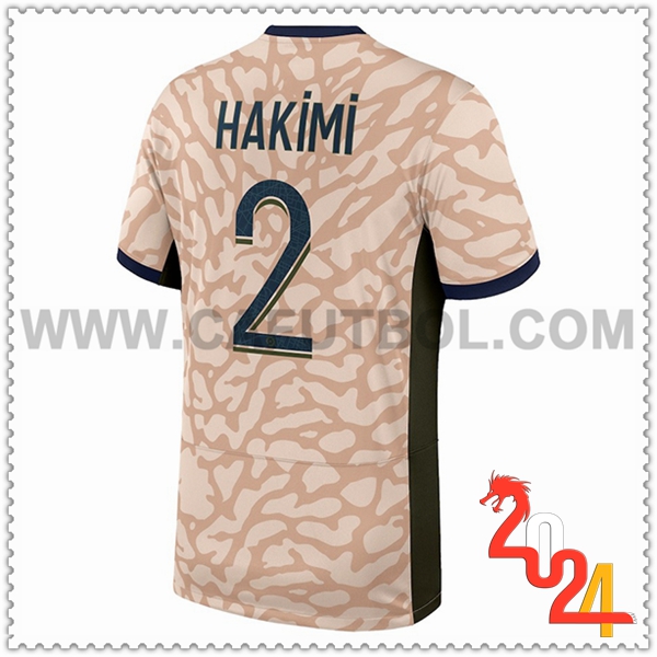 Camiseta Futbol PSG HAKIMI #2 Cuarto 2023 2024