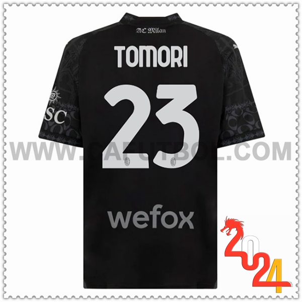 Camiseta Futbol Atalanta TOMORI #23 Cuarto Negro 2023 2024