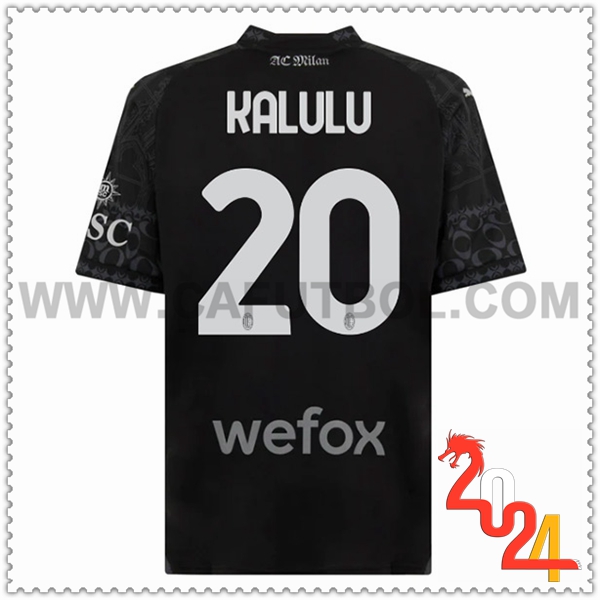 Camiseta Futbol Atalanta KALULU #20 Cuarto Negro 2023 2024
