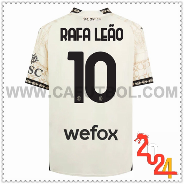 Camiseta Futbol Atalanta RAFAEL LEÃO #10 Cuarto Blanco 2023 2024