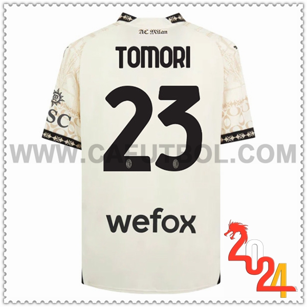 Camiseta Futbol Atalanta TOMORI #23 Cuarto Blanco 2023 2024
