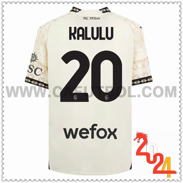 Camiseta Futbol Atalanta KALULU #20 Cuarto Blanco 2023 2024
