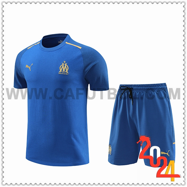 Camiseta Entrenamiento + Cortos Marsella Azul 2024 2025