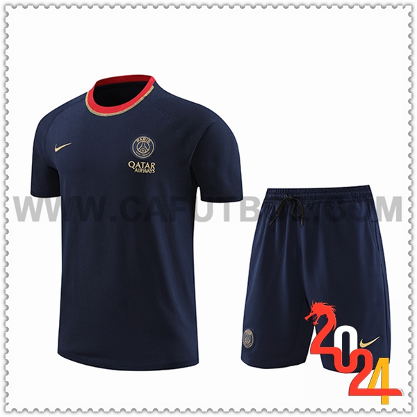 Camiseta Entrenamiento + Cortos PSG Azul Oscuro 2024 2025