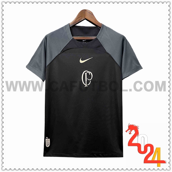 Camiseta Entrenamiento Corinthians Negro/Gris 2024 2025