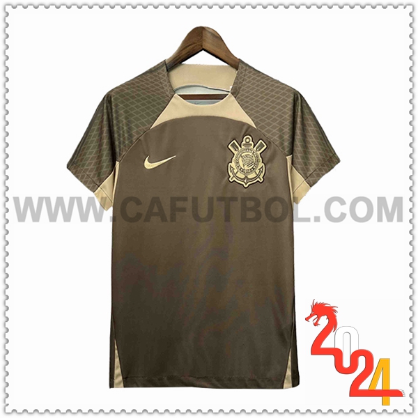 Camiseta Entrenamiento Corinthians Verde/Marrón 2024 2025