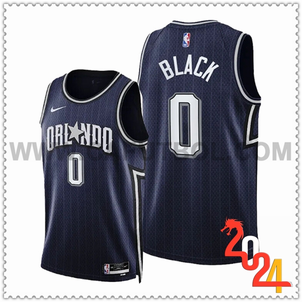 Camisetas De Futbol Orlando Magic (BLACK #0) 2024/25 Negro/Gris