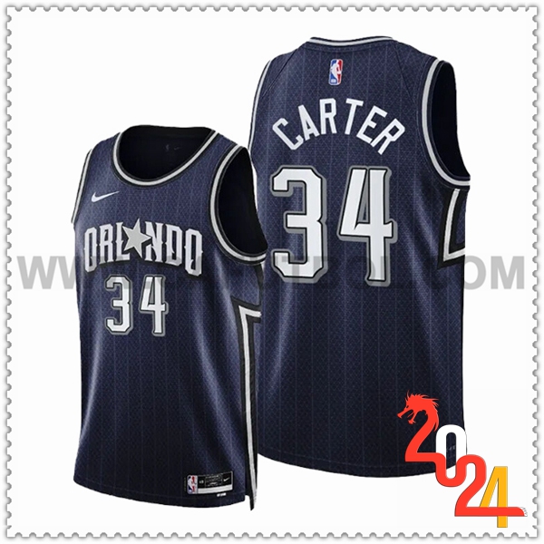 Camisetas De Futbol Orlando Magic (CARTER #34) 2024/25 Negro/Gris