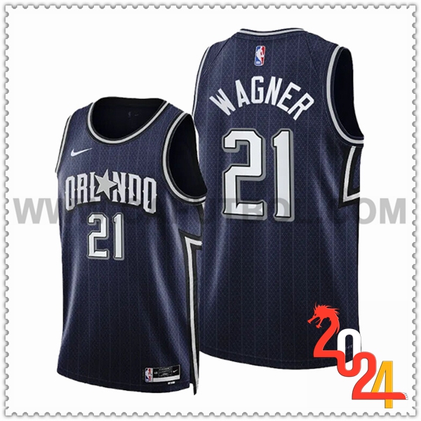 Camisetas De Futbol Orlando Magic (WAGNER #21) 2024/25 Negro/Gris