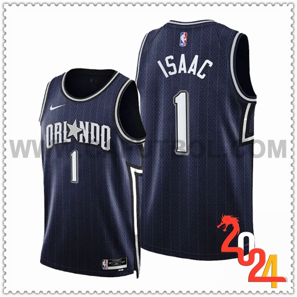 Camisetas De Futbol Orlando Magic (ISAAC #1) 2024/25 Negro/Gris