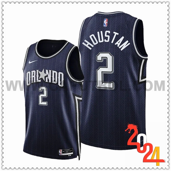 Camisetas De Futbol Orlando Magic (HOUSTAN #2) 2024/25 Negro/Gris