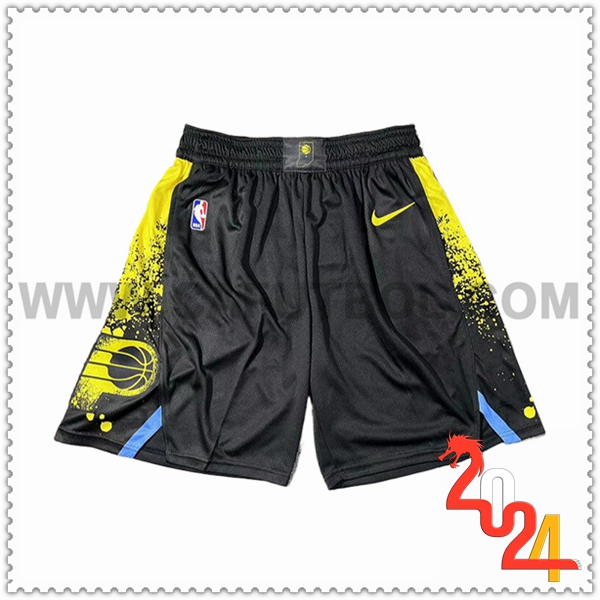 Cortos NBA Indiana Pacers 2024/25 Negro/Amarillo