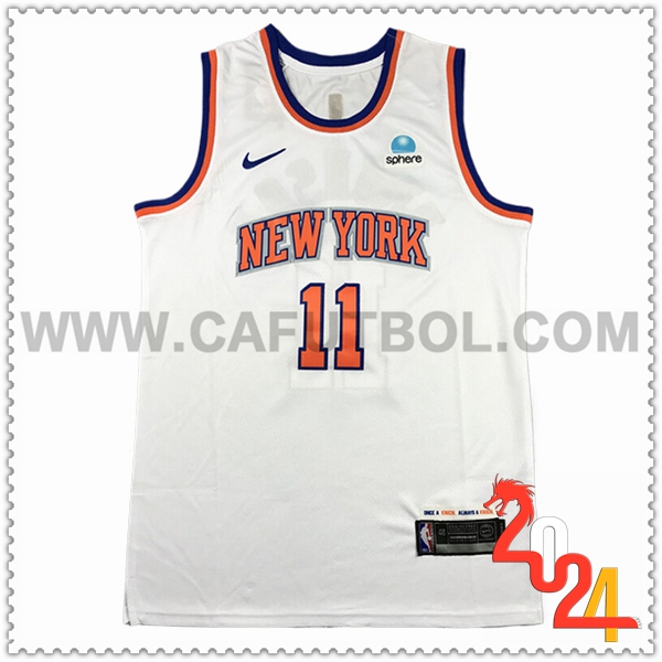 Camisetas De Futbol New York Knicks (MarrónSON #11) 2024/25 Blanco/Naranja