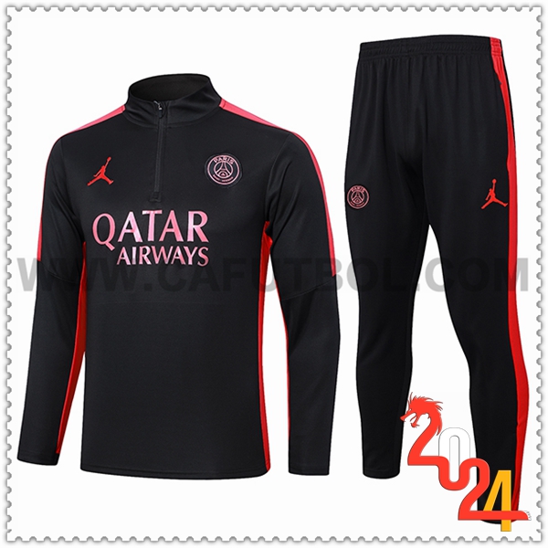 Chandal Futbol PSG Negro/Rojo 2024 2025