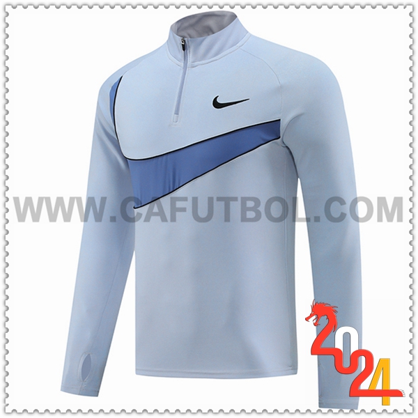 Sudadera Entrenamiento Nike Gris/Azul 2024 2025