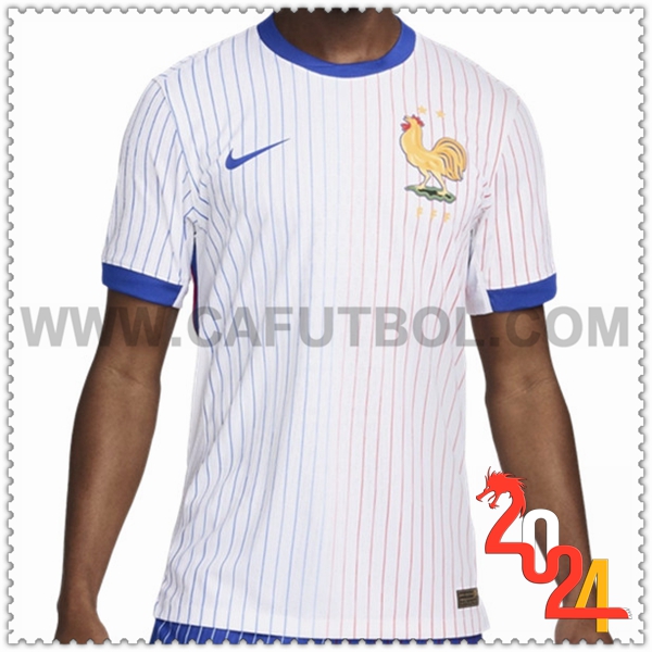 Segunda Camiseta Futbol Francia Blanco Eurocopa 2024