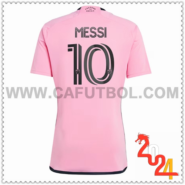 Primera Camiseta Futbol Inter Miami CF 10 MESSI Rosa 2024 2025