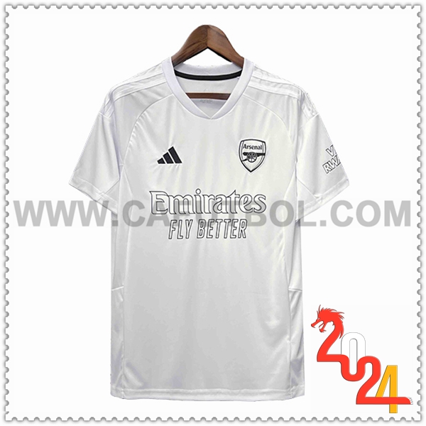 Camiseta Futbol Arsenal Blanco 2024 2025