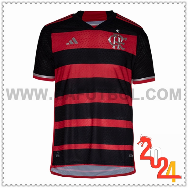 Primera Camiseta Futbol Flamengo Negro Rojo 2024 2025