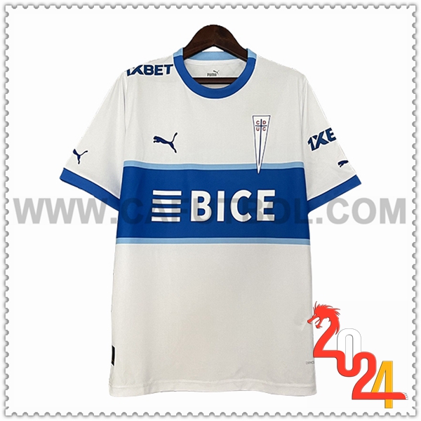 Primera Camiseta Futbol Deportivo Universidad Catolica Blanco Azul 2024 2025