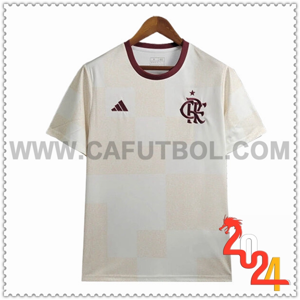 Camiseta Entrenamiento Flamenco Blanco/Marrón 2024 2025