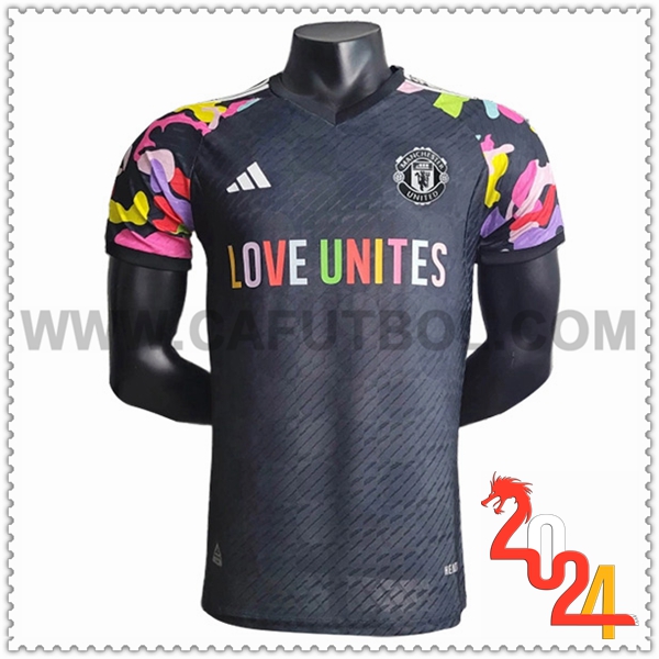 Camiseta Entrenamiento Manchester United Gris Oscuro 2024 2025