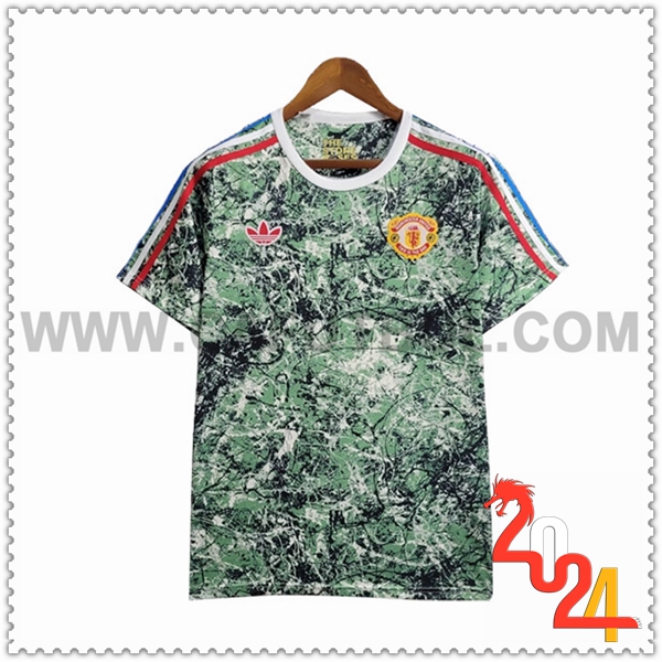 Camiseta Entrenamiento Manchester United Verde 2024 2025