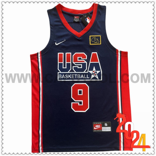 Camisetas Futbol USA (JORDAN #9) 2024/25 Negro/Rojo