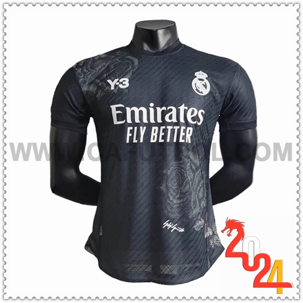 Camiseta Futbol Real Madrid Y3 Negro Edición especial 2024 2025