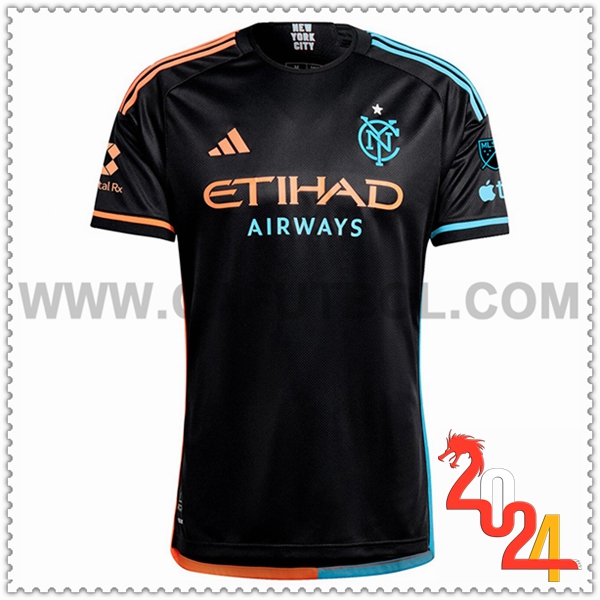 Segunda Camiseta Futbol New York City FC Negro 2024 2025