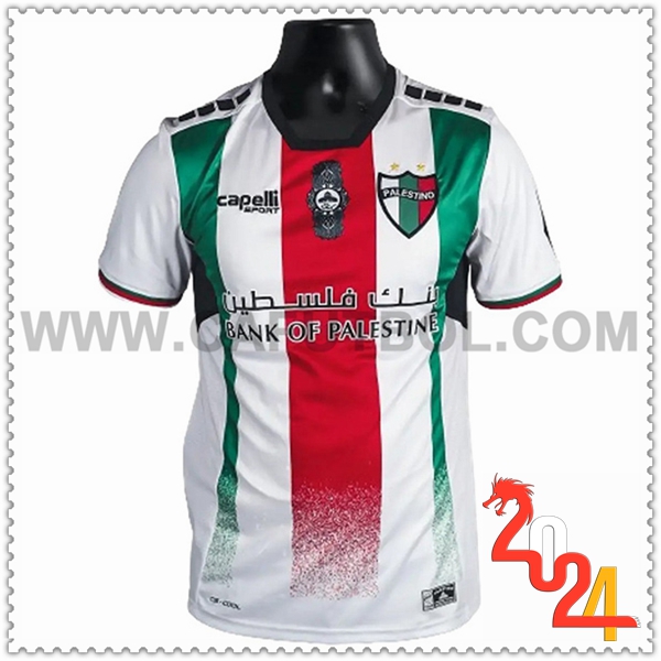 Primera Camiseta Futbol Palestino Blanco verde 2024 2025