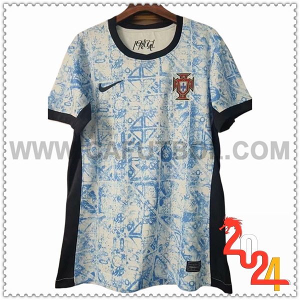 Segunda Camiseta Futbol Portugal Mujer 2024 2025