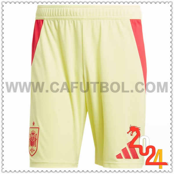 Segunda Pantalones Cortos España AMARILLO 2024 2025