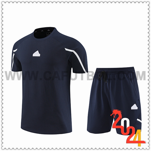 Camiseta Entrenamiento + Cortos Adidas Azul Oscuro 2024 2025