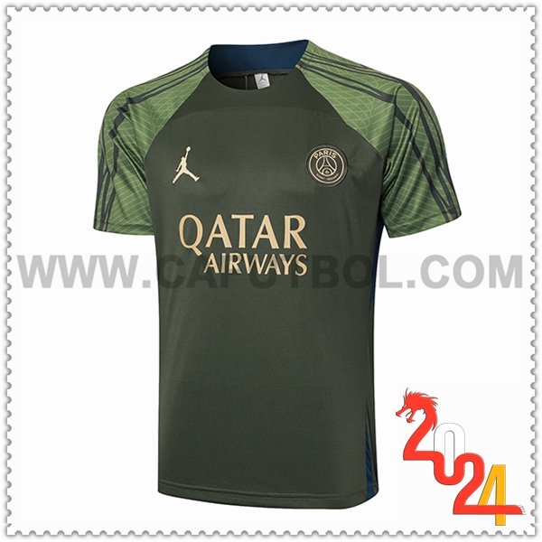 Camiseta Entrenamiento Jordan PSG Verde 2024 2025