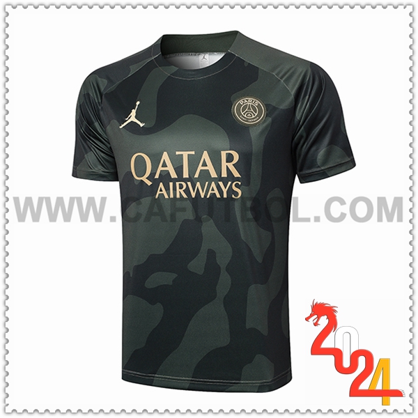 Camiseta Entrenamiento Jordan PSG Verde 2024 2025 -02