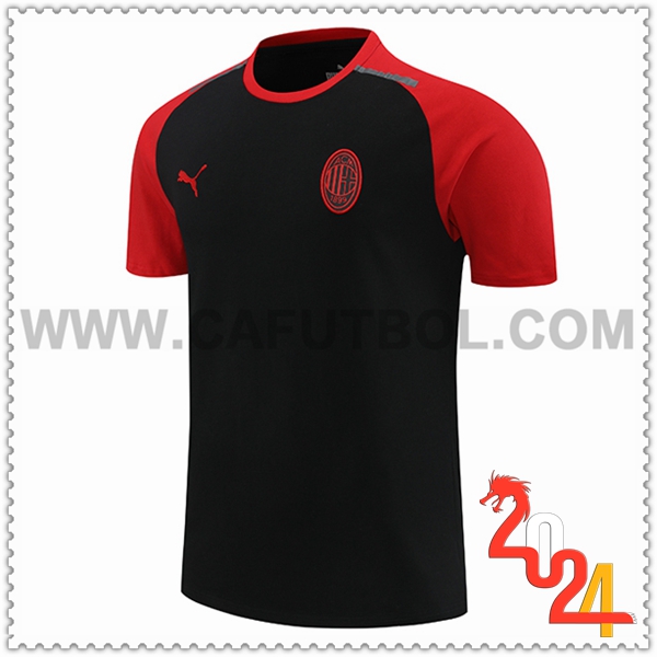 Camiseta Entrenamiento AC Milan Negro/Rojo 2024 2025