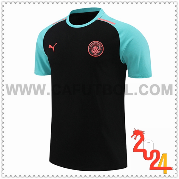 Camiseta Entrenamiento Manchester City Negro/Azul 2024 2025