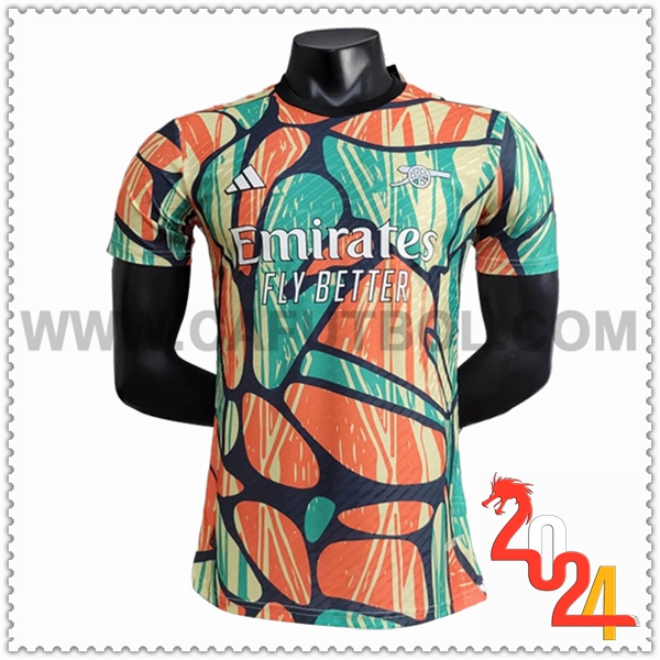 Camiseta Entrenamiento Arsenal Verde/Naranja/Azul/Amarillo 2024 2025