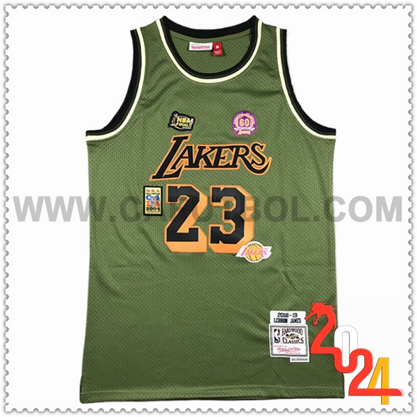 Camisetas NBA Los Angeles Lakers (JAMES #23) 2024/25 Verde -02