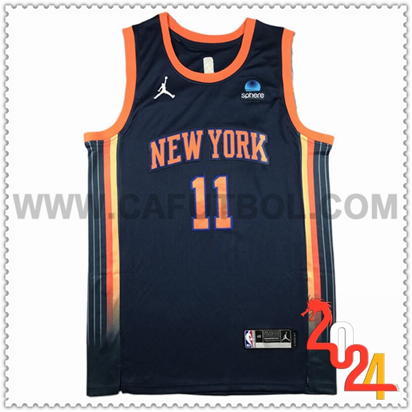 Camisetas NBA New York Knicks (MarrónSON #11) 2024/25 Negro/Naranja