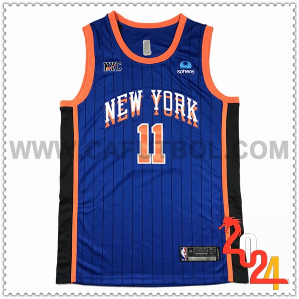 Camisetas NBA New York Knicks (MarrónSON #11) 2024/25 Azul/Negro/Naranja