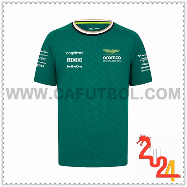 Camiseta de manga corta F1 Aston Martin Team Verde 2024