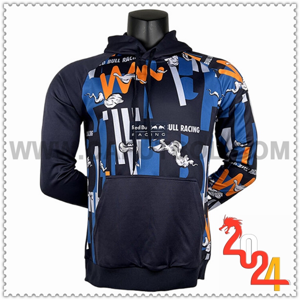 Sudadera Capucha F1 RedBull Racing Team Negro/Azul/Naranja 2024